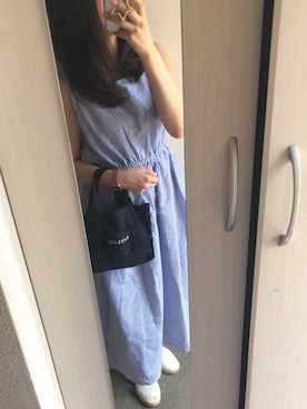 「Hashibami（ハシバミ）のアイテム（PC・スマホグッズ/家電）」を使った、moffさん（レディース・157cm）の夏コーディネート