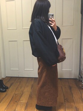 「シンフルコーデ」｜「アイテム（ローファー）」を使った、moffさん（レディース・157cm）の冬コーディネート