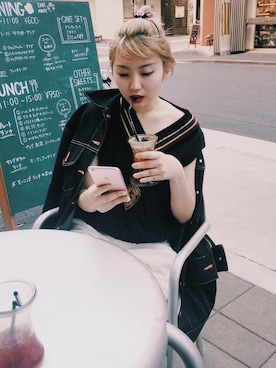 「CAT COPY（キャットコピー）のアイテム」を使った、kanoさん（レディース・158cm）の春コーディネート