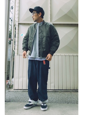 「ストライブシャツ」｜さきさんさん（メンズ・173cm）の秋コーディネート