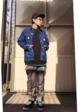 「POINTER（ポインター ）のアイテム」を使った、さきさんさん（メンズ・173cm）の春コーディネート