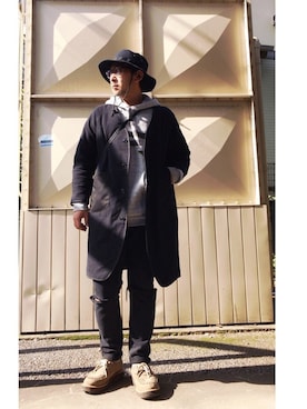 「CONVERSE TOKYO（コンバーストウキョウ）のアイテム（パーカー）」を使った、さきさんさん（メンズ・173cm）の秋コーディネート