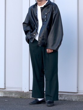 「RYO TAKASHIMA（リョウタカシマ）のアイテム（ブルゾン）」を使った、かんさん（メンズ・180cm）の秋コーディネート