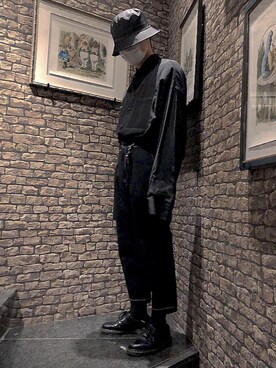 「Dr. Martens（ドクターマーチン）のDr.Martens / ドクターマーチン 1461 3EYE GIBSON SHOE 3ホール ギブソン シューズ ブーツ（ブーツ）」を使った、あめさん（メンズ・163cm）の秋コーディネート