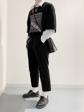 「Dr. Martens（ドクターマーチン）のDr.Martens / ドクターマーチン 1461 3EYE GIBSON SHOE 3ホール ギブソン シューズ ブーツ（ブーツ）」を使った、あめさん（メンズ・163cm）の秋コーディネート