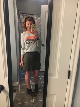 「Abercrombie&Fitch（アバークロンビーアンドフィッチ）のアイテム（スカート）」を使った、AmersVonKochさん（レディース・168cm）の春コーディネート