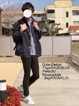 「MAKAVELIC（マキャベリック）のアイテム」を使った、にっしーさん（メンズ・180cm）の春コーディネート