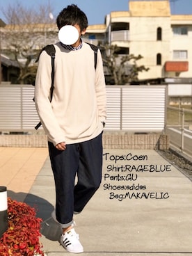 「MAKAVELIC（マキャベリック）のアイテム」を使った、にっしーさん（メンズ・180cm）の春コーディネート
