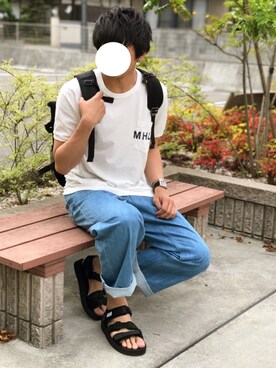 「MAKAVELIC（マキャベリック）のアイテム」を使った、にっしーさん（メンズ・180cm）の春コーディネート