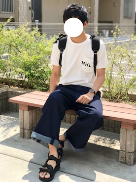 「MAKAVELIC（マキャベリック）のアイテム」を使った、にっしーさん（メンズ・180cm）の夏コーディネート
