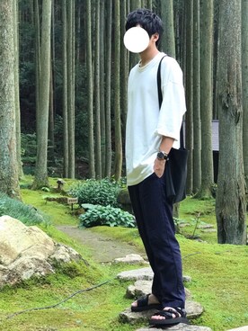 「Lui's（ルイス）のアイテム（トップス）」を使った、にっしーさん（メンズ・180cm）の夏コーディネート