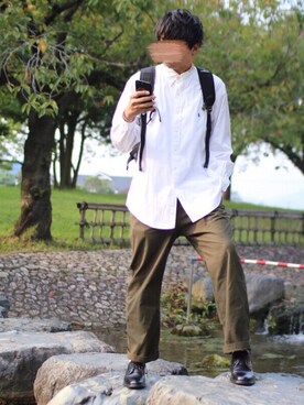 「CIAOPANIC TYPY（チャオパニックティピー）のアイテム（パンツ）」を使った、にっしーさん（メンズ・180cm）の秋コーディネート
