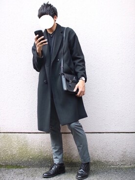 「KANGOL（カンゴール）のアイテム（バッグ）」を使った、にっしーさん（メンズ・180cm）の秋コーディネート