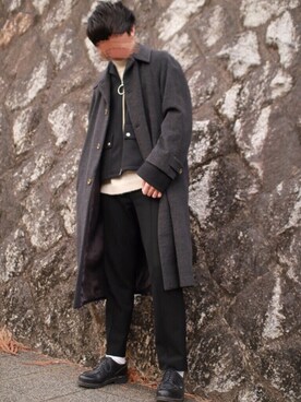 「marka（マーカ）のアイテム（トップス）」を使った、にっしーさん（メンズ・180cm）の冬コーディネート