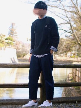 「MAKAVELIC（マキャベリック）のアイテム」を使った、にっしーさん（メンズ・180cm）の春コーディネート