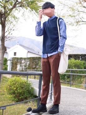 「Furbo design（フルボデザイン）のアイテム（腕時計）」を使った、にっしーさん（メンズ・180cm）の春コーディネート