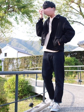 「アイテム（カバーオール）」を使った、にっしーさん（メンズ・180cm）の春コーディネート