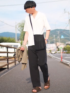 「MYSELF ABAHOUSE」｜にっしーさん（メンズ・180cm）の夏コーディネート