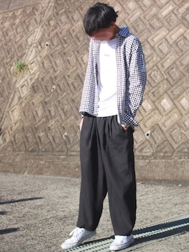 「CLANE（クラネ）のアイテム」を使った、にっしーさん（メンズ・180cm）の夏コーディネート