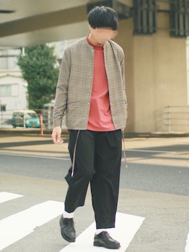 「オシャレパッソ」｜「アイテム（ブルゾン）」を使った、にっしーさん（メンズ・180cm）の秋コーディネート