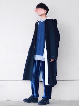 「SUNSEA（サンシー）のアイテム（ジャケット/アウター）」を使った、にっしーさん（メンズ・180cm）の冬コーディネート