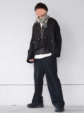 「NEONSIGN（ネオンサイン）のアイテム（ブルゾン）」を使った、にっしーさん（メンズ・180cm）の冬コーディネート