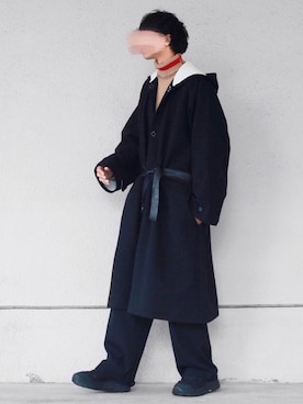 「SUNSEA（サンシー）のアイテム（ジャケット/アウター）」を使った、にっしーさん（メンズ・180cm）の冬コーディネート
