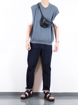 にっしーさん（メンズ・180cm）の夏コーディネート