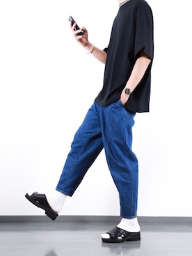 「CULLNI（クルニ）のアイテム（パンツ）」を使った、にっしーさん（メンズ・180cm）の夏コーディネート