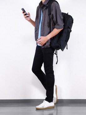 「Lee（リー）のアイテム（バッグ）」を使った、にっしーさん（メンズ・180cm）の秋コーディネート