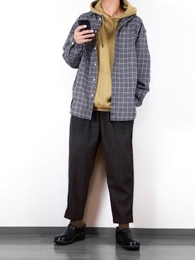 「YARD PLUS（ヤードプリュス）のアイテム」を使った、にっしーさん（メンズ・180cm）の秋コーディネート