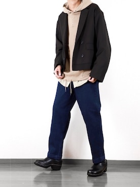 「YARD PLUS（ヤードプリュス）のアイテム」を使った、にっしーさん（メンズ・180cm）の秋コーディネート