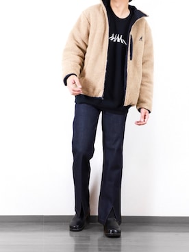 「KANGOL（カンゴール）のアイテム（ジャケット/アウター）」を使った、にっしーさん（メンズ・180cm）の秋コーディネート