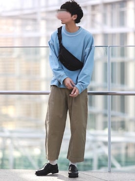 「shiki tokyo（シキトウキョウ）のアイテム（スウェット）」を使った、にっしーさん（メンズ・180cm）の春コーディネート