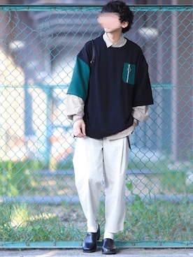 「アイテム（サンダル）」を使った、にっしーさん（メンズ・180cm）の春コーディネート