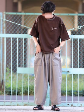 「CASPER JOHN（キャスパージョン）のアイテム」を使った、にっしーさん（メンズ・180cm）の夏コーディネート