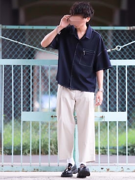 「shiki tokyo（シキトウキョウ）のアイテム（アクセサリー）」を使った、にっしーさん（メンズ・180cm）の夏コーディネート