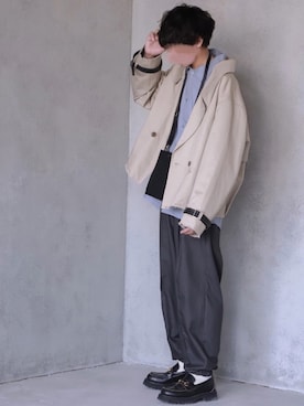 「shiki tokyo（シキトウキョウ）のアイテム（ブルゾン）」を使った、にっしーさん（メンズ・180cm）の秋コーディネート