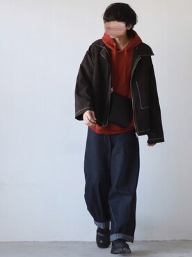 「CASPER JOHN（キャスパージョン）のアイテム（その他シューズ）」を使った、にっしーさん（メンズ・180cm）の秋コーディネート