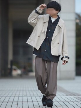 「shiki tokyo（シキトウキョウ）のアイテム（ブルゾン）」を使った、にっしーさん（メンズ・180cm）の秋コーディネート