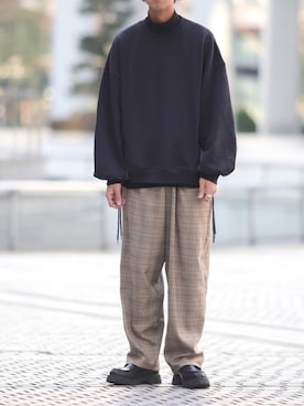 「shiki tokyo（シキトウキョウ）のアイテム（スウェット）」を使った、にっしーさん（メンズ・180cm）の春コーディネート