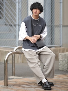 にっしーさん(メンズ・180cm)の春コーディネート