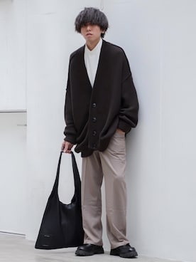 「shiki tokyo（シキトウキョウ）のアイテム（バッグ）」を使った、にっしーさん（メンズ・180cm）の夏コーディネート