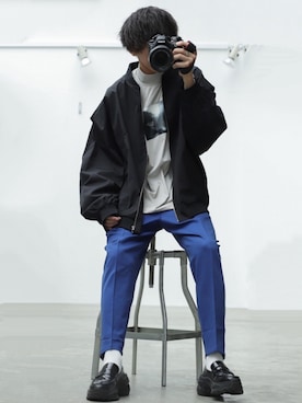 「URU（ウル）のアイテム」を使った、にっしーさん（メンズ・180cm）の夏コーディネート