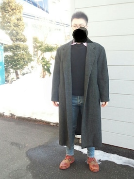 チェスターコートを使った スーパーロング のメンズ人気ファッションコーディネート Wear