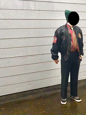 「アイテム（スリッポン）」を使った、d さん（メンズ・173cm・20代）の冬コーディネート