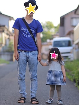 「おさんぽ」｜nagi♡azuさん（キッズ・90cm）の夏コーディネート
