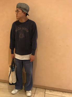 「ワークキャップ」｜「アイテム（キャスケット）」を使った、Mdskさん（メンズ・173cm）の春コーディネート