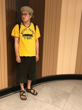 「リバーシブル」｜「アイテム（キャスケット）」を使った、Mdskさん（メンズ・173cm）の夏コーディネート