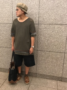 「ダニエルウェリントン」｜「アイテム（キャスケット）」を使った、Mdskさん（メンズ・173cm）の秋コーディネート
